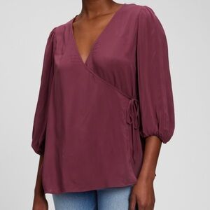 GAP - Women's Maternity Wrap-Front Nursing Shirt